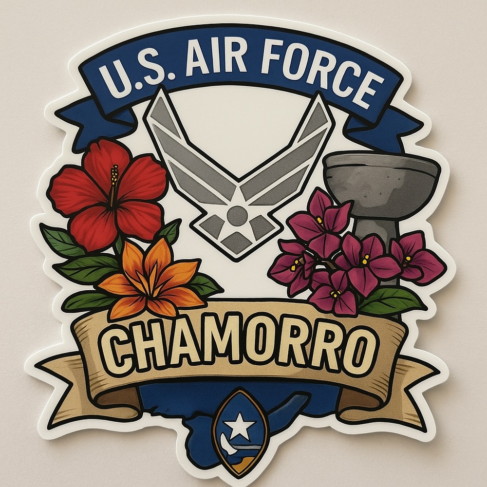 U.S. Air Force Chamorro Sticker | Island Pride Military Vinyl Decal